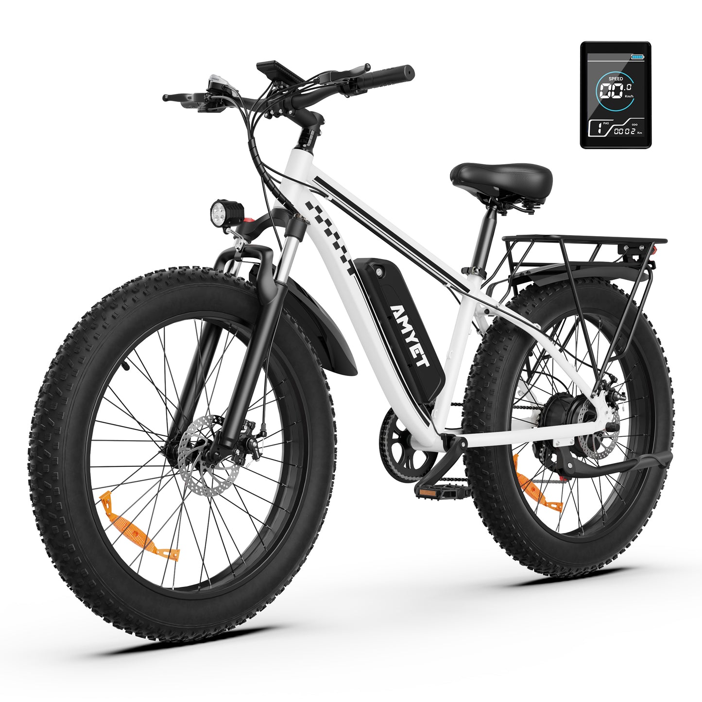 SUNTIBYE EB26 Electric Bike for Adults, 26*4.0 Fat Tire E-Mountain Bicycle,Peak 1500W Motor 48V 15Ah 7-Speed Ebike UL2849