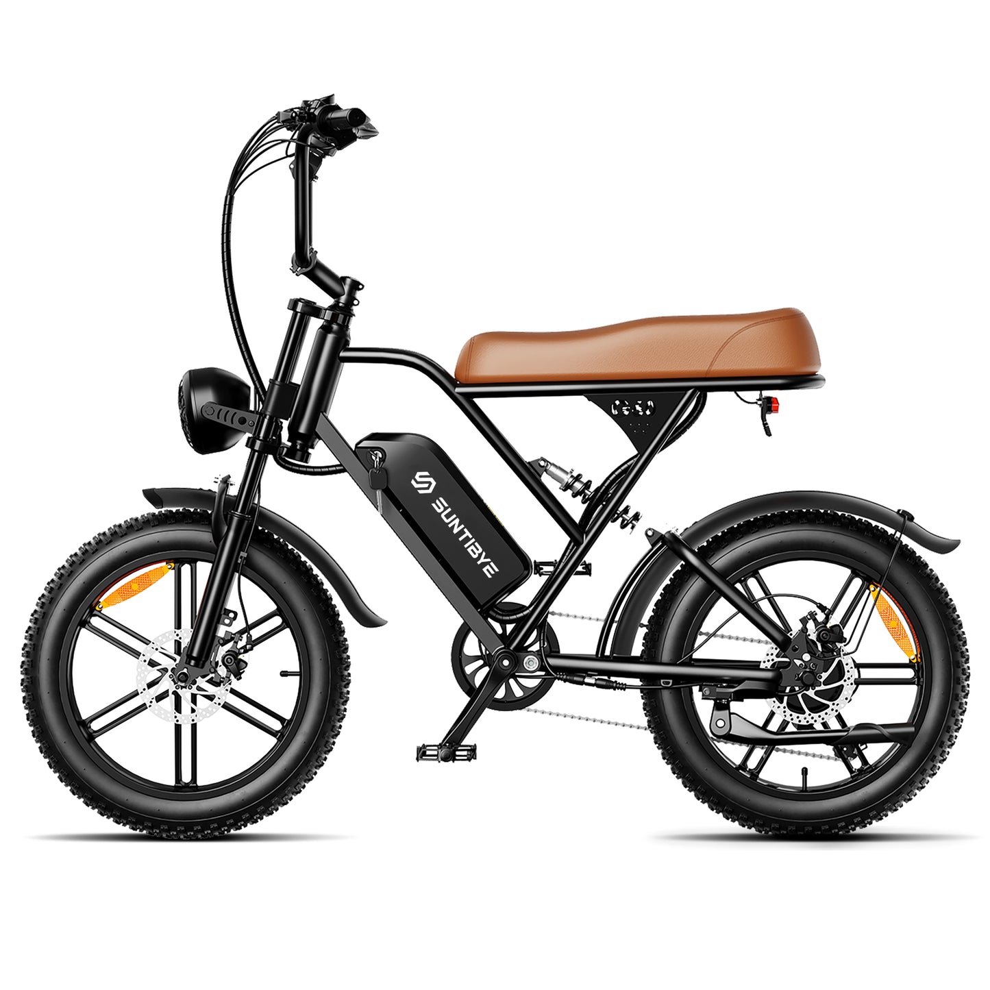 SUNTIBYE V9-G60 Retro Electric Mountain Bike 20in x 4.0 Fat Tire Peak 1500W Ebike 48V 20Ah UL2849