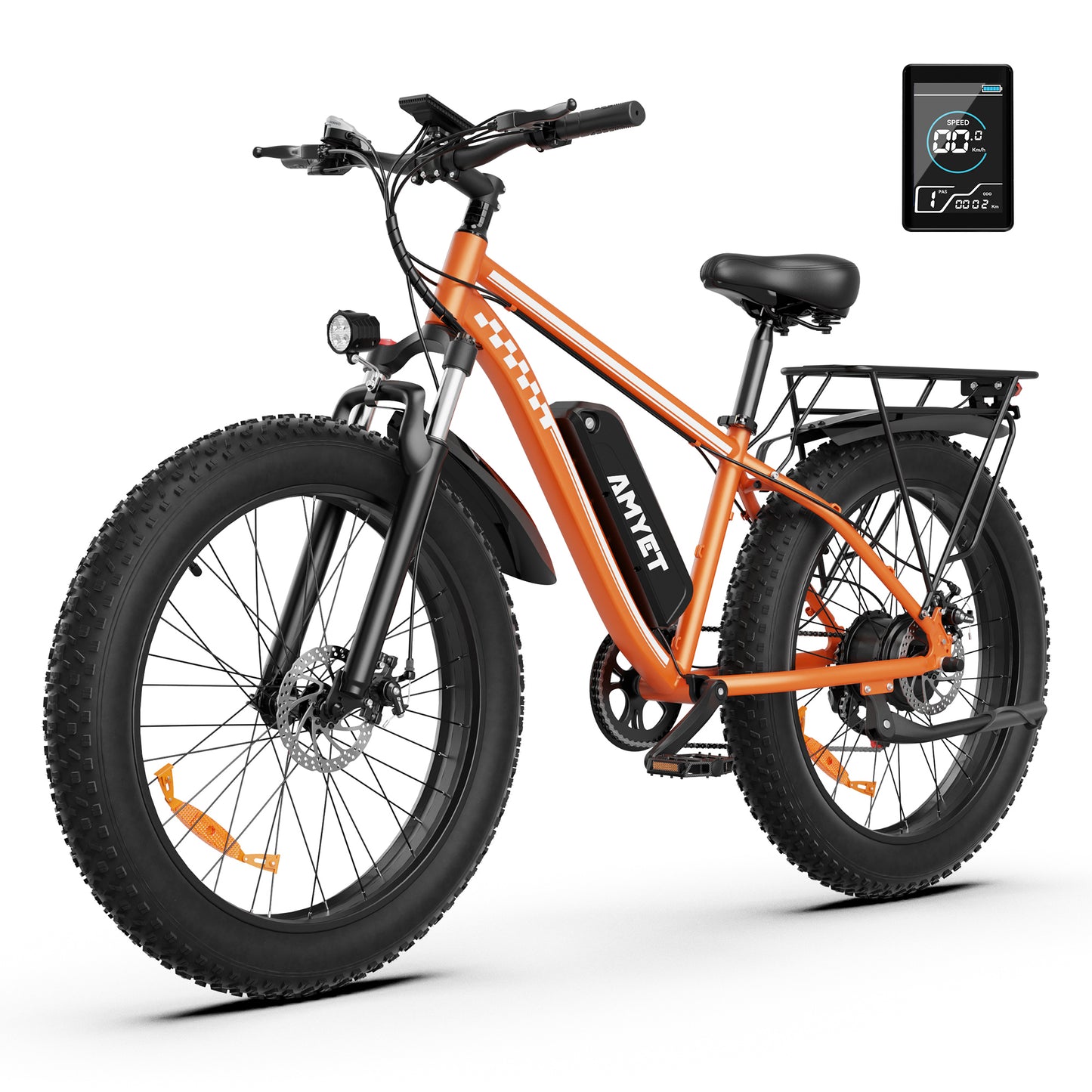 SUNTIBYE EB26 Electric Bike for Adults, 26*4.0 Fat Tire E-Mountain Bicycle,Peak 1500W Motor 48V 15Ah 7-Speed Ebike UL2849