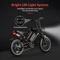 SUNTIBYE S8 Electric Bike Dual Motor for Adults, Peak 3000W Electric Mountain Bike, 20" Fat Tire Adult Electric Bicycle with 48V 25AH Battery, 7 Speed, Front Suspension,UL2849