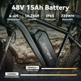 SUNTIBYE EB26 Electric Bike for Adult 26”*4 Fat tire, 1000W E-Mountain Bike 48V 15AH UL2849