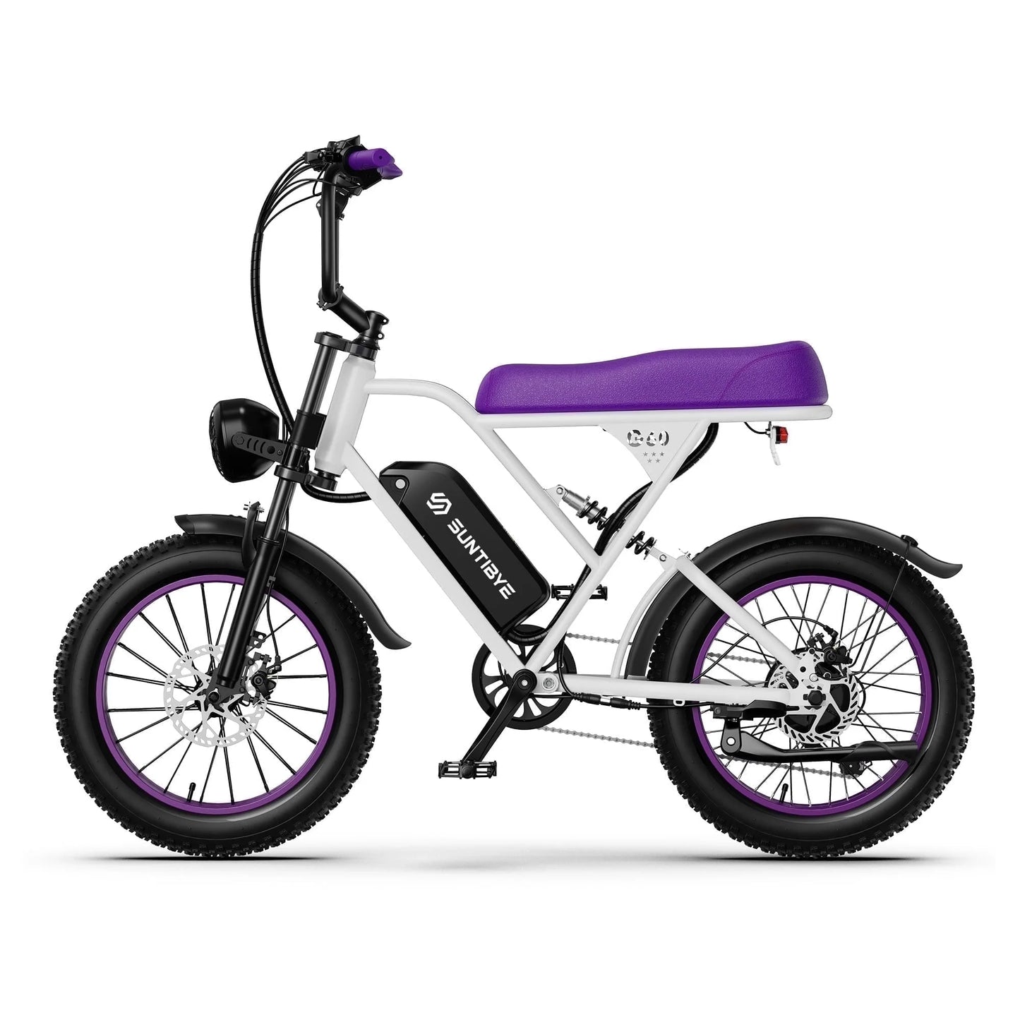 SUNTIBYE V9-G60 Retro Electric Mountain Bike 20in x 4.0 Fat Tire Peak 1500W Ebike 48V 20Ah UL2849