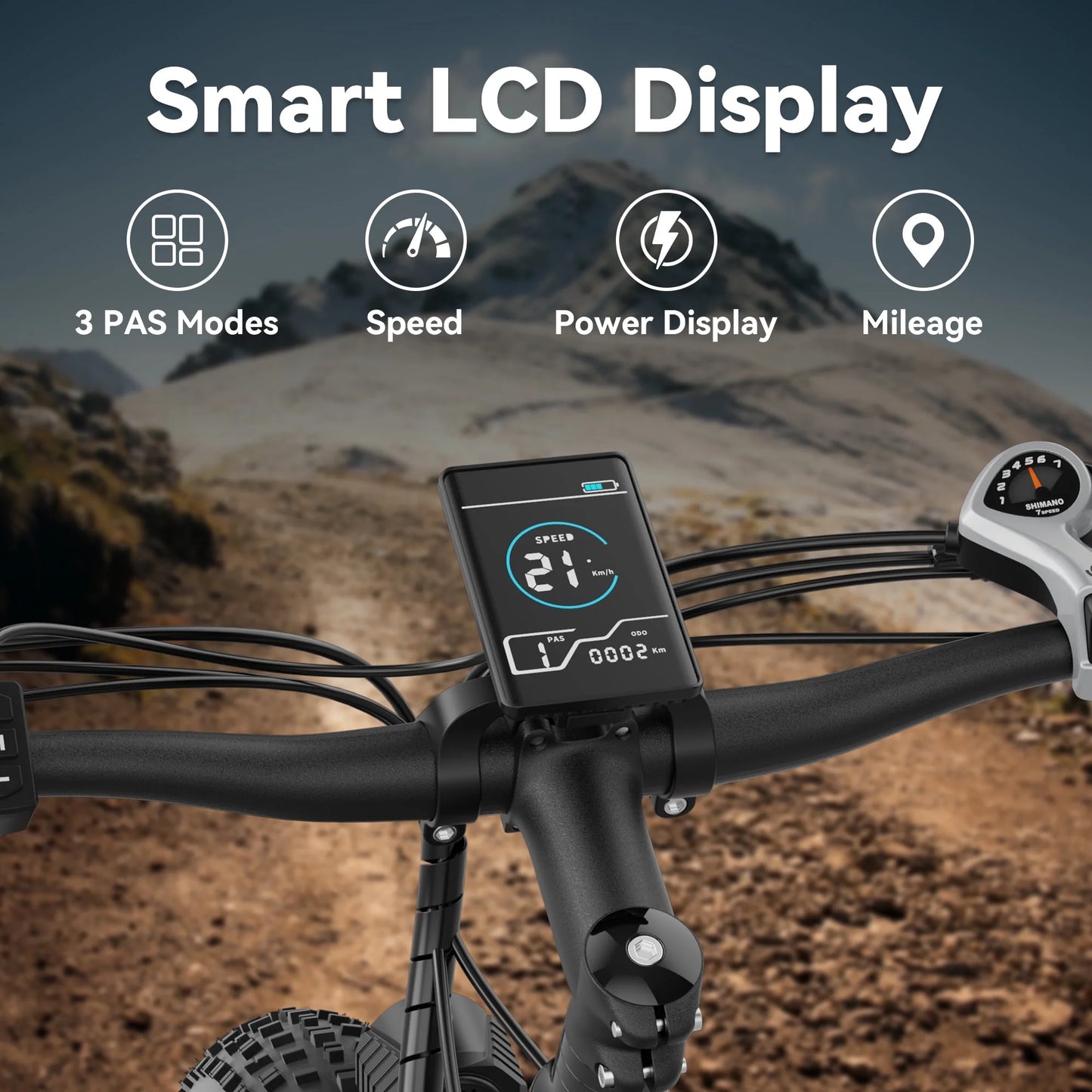 SUNTIBYE EB26 2PCS Electric Bike for Adult 26”*4 Fat tire, 1000W E-Mountain Bike 48V 15AH UL2849