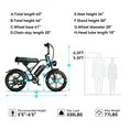 SUNTIBYE V9-G60 Retro Electric Mountain Bike 20in x 4.0 Fat Tire Peak 1500W Ebike 48V 20Ah UL2849