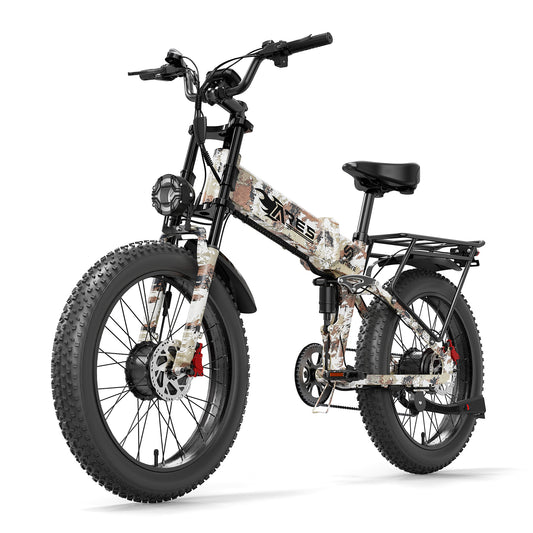 SUNTIBYE ARES Electric Mountain Bike for Adults, Dual Motor AWD Peak 3000W Ebike 52V 25Ah 34MPH UL2849