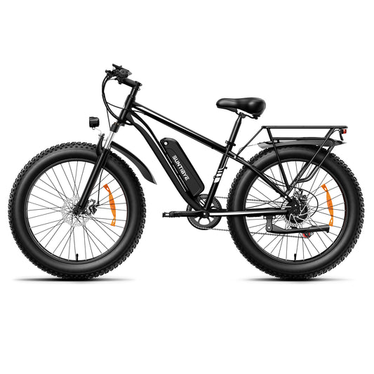 SUNTIBYE EB26 Electric Bike for Adults, 26*4.0 Fat Tire E-Mountain Bicycle,Peak 1500W Motor 48V 15Ah 7-Speed Ebike UL2849