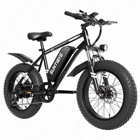 SUNTIBYE Electric Bike for Teens & Adults, 20" Fat Tire Mountain Bike, 48V 15Ah, 1000W Motor, UL2849, Blue