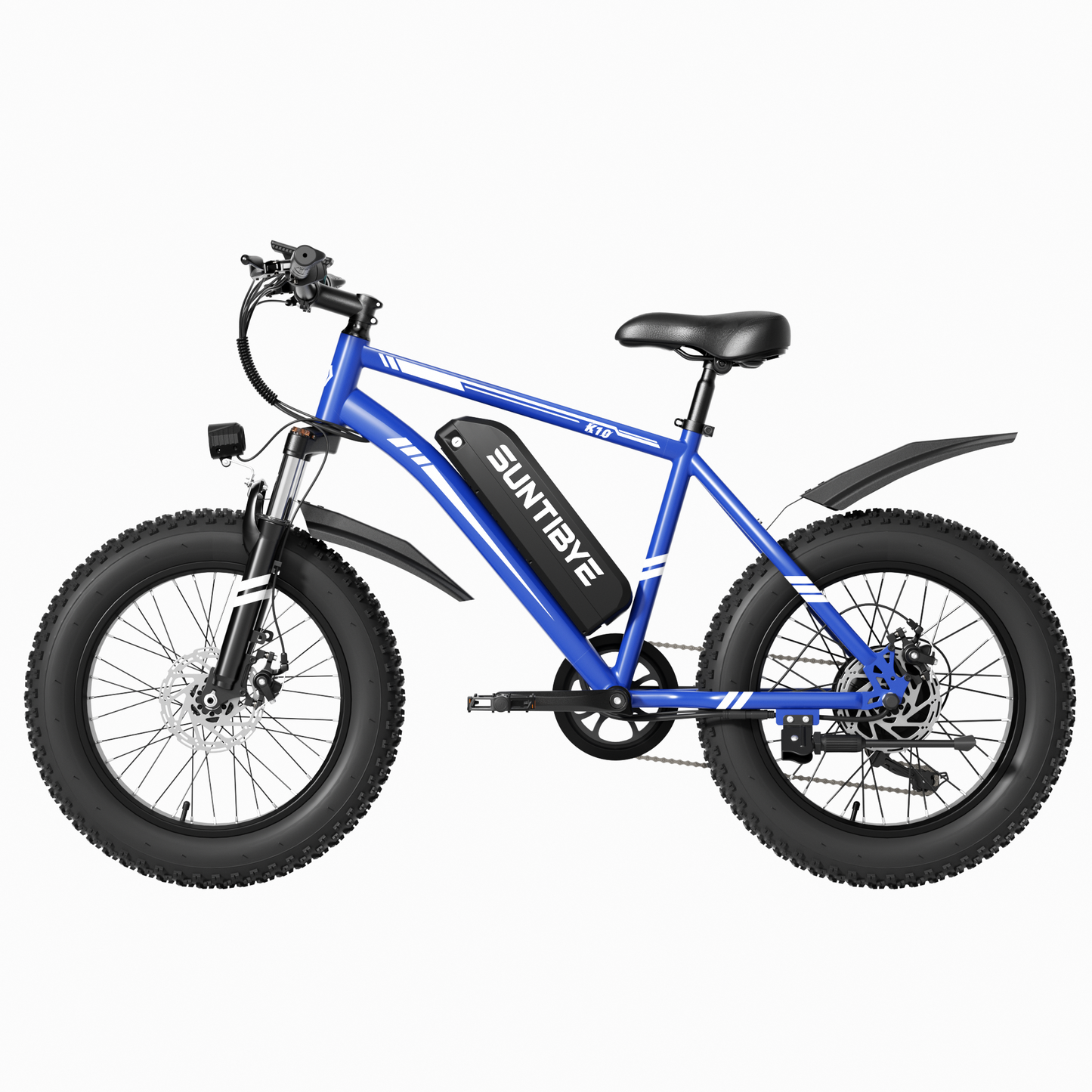 SUNTIBYE Electric Bike for Teens & Adults, 20" Fat Tire Mountain Bike, 48V 15Ah, 1000W Motor, UL2849, Blue