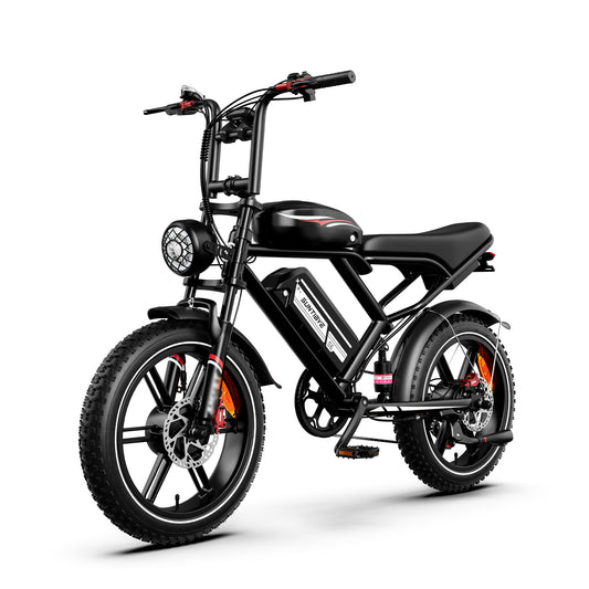 SUNTIBYE S6 Electric Bike for Adults, 20" Fat Tire E-Mountain Bicycle, Peak 3000W Dual Motor 52V 50AH 7-Speed Ebike UL2849