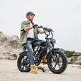 SUNTIBYE V9-G60 Retro Electric Mountain Bike 20in x 4.0 Fat Tire Peak 1500W Ebike 48V 20Ah UL2849